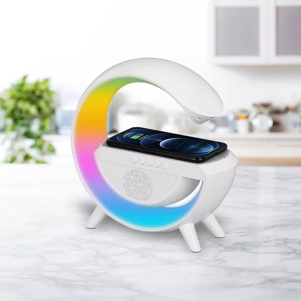 Multifunctional Bluetooth Speaker with Wireless Charging & LED Ambient Light
