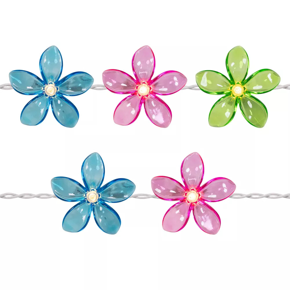 Multicolor Flower Shaped Patio String Lights Indoor Outdoor