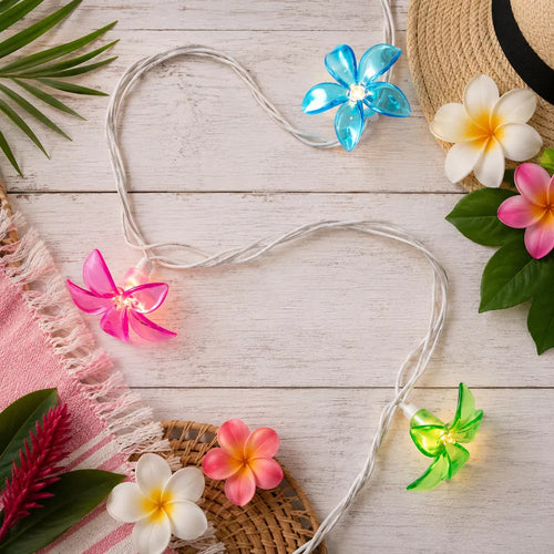 Multicolor Flower Shaped Patio String Lights Indoor Outdoor